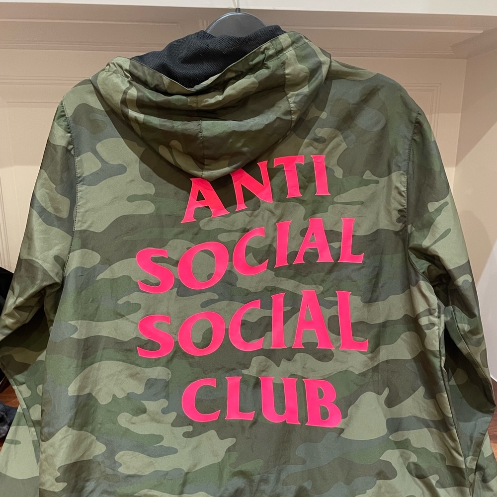 Anti Social Social Club camo raincoat